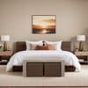 Buddy Brown Ottoman & Beige Bench Set