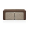 Buddy Beige Ottoman & Brown Bench Set