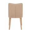 Isabella Oak Dining Chair Beige Fabric