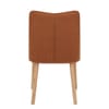 Isabella Oak Dining Chair Brown Fabric