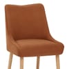 Isabella Oak Dining Chair Brown Fabric