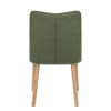 Isabella Oak Dining Chair Green Fabric