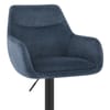 Matteo Bar Stool Blue Fabric