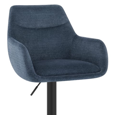 Matteo Bar Stool Blue Fabric