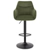 Matteo Bar Stool Green Fabric