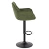 Matteo Bar Stool Green Fabric