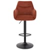 Matteo Bar Stool Rust Fabric