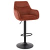 Matteo Bar Stool Rust Fabric
