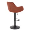 Matteo Bar Stool Rust Fabric