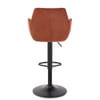 Matteo Bar Stool Rust Fabric
