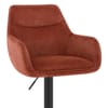 Matteo Bar Stool Rust Fabric