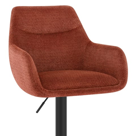 Matteo Bar Stool Rust Fabric