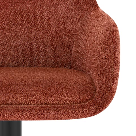 Matteo Bar Stool Rust Fabric