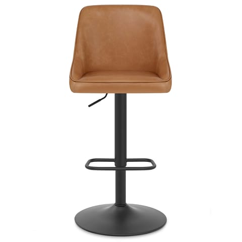 Canberra Real Leather Stool Antique Brown
