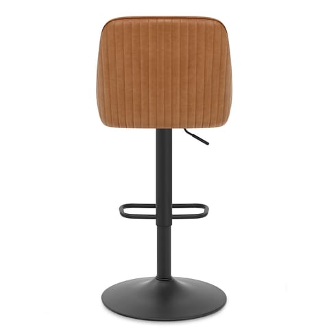 Canberra Real Leather Stool Antique Brown