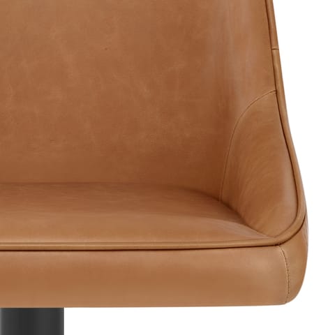 Canberra Real Leather Stool Antique Brown