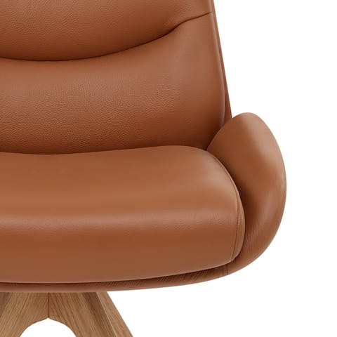 Madrid Real Leather Dining Chair Tan