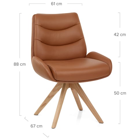 Madrid Real Leather Dining Chair Tan