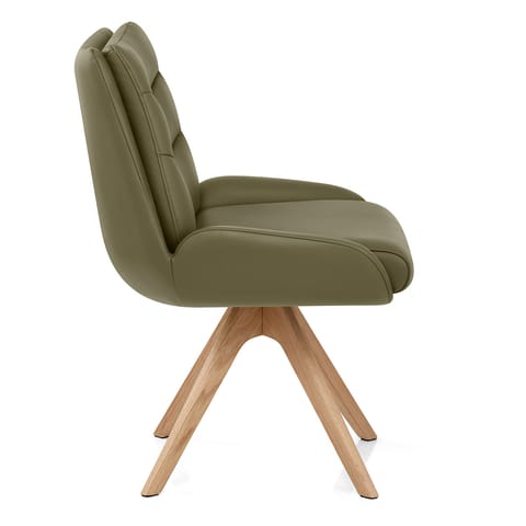 Madrid Real Leather Dining Chair Green