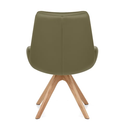 Madrid Real Leather Dining Chair Green