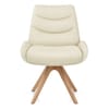 Madrid Real Leather Dining Chair Cream