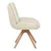 Madrid Real Leather Dining Chair Cream