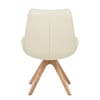 Madrid Real Leather Dining Chair Cream