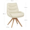Madrid Real Leather Dining Chair Cream