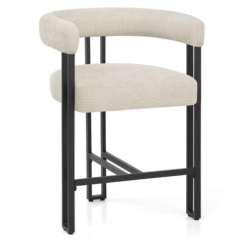 Gigi Bar Stool Cream Fabric