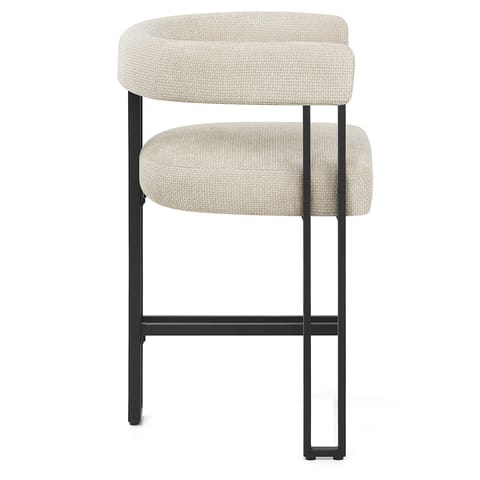 Gigi Bar Stool Cream Fabric
