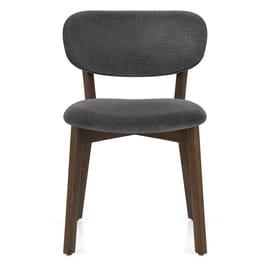 Maya Dark Oak Chair Charcoal Fabric