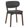 Maya Dark Oak Chair Charcoal Fabric