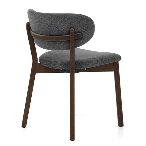 Maya Dark Oak Chair Charcoal Fabric