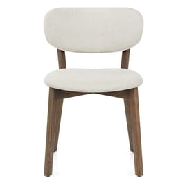 Maya Light Oak Chair Ivory Fabric