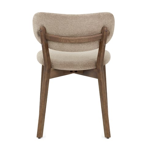 Maya Light Oak Chair Tweed Fabric
