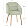 Asti Dining Chair Green Fabric
