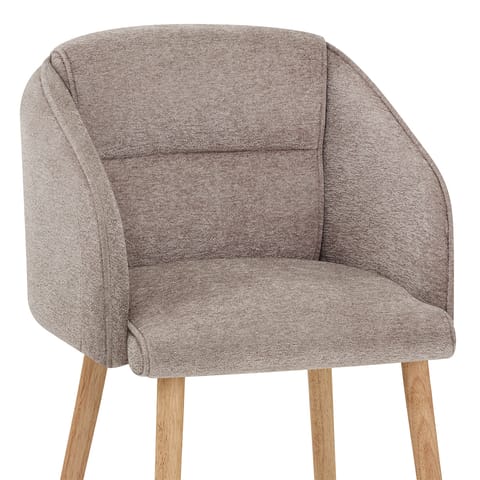 Asti Dining Chair Brown Fabric