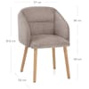 Asti Dining Chair Brown Fabric