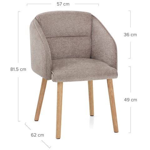 Asti Dining Chair Brown Fabric