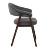 Amber Dark Oak Chair Charcoal Fabric
