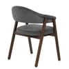 Amber Dark Oak Chair Charcoal Fabric
