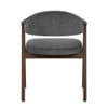 Amber Dark Oak Chair Charcoal Fabric