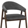 Amber Dark Oak Chair Charcoal Fabric