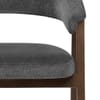 Amber Dark Oak Chair Charcoal Fabric