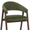 Amber Dark Oak Chair Green Fabric