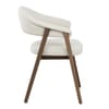 Amber Light Oak Chair Ivory Fabric
