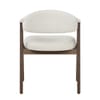Amber Light Oak Chair Ivory Fabric
