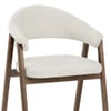 Amber Light Oak Chair Ivory Fabric