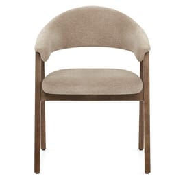 Amber Light Oak Chair Tweed Fabric