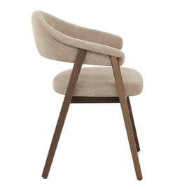 Amber Light Oak Chair Tweed Fabric